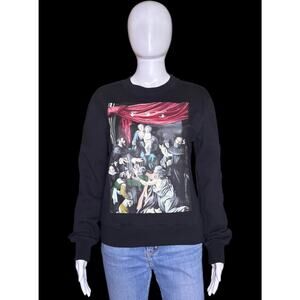 2020 Off-White Virgil Abloh Caravaggio Painting Slim Crewneck Sweatshirt XXS